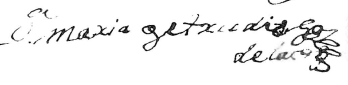 Signature of Gertrudis De La O Rubio